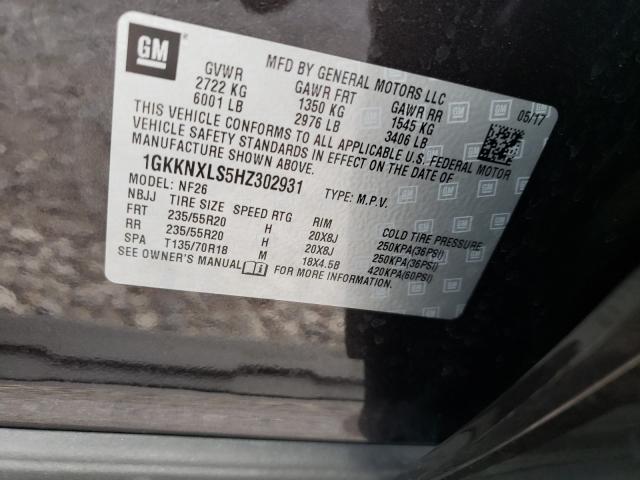 2017 GMC ACADIA DEN 1GKKNXLS5HZ302931