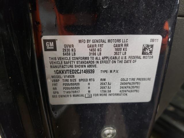 2012 GMC ACADIA DEN 1GKKVTED2CJ149939