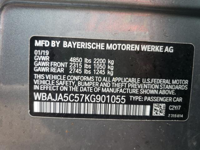 2019 BMW 530 I WBAJA5C57KG901055