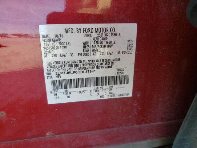 2016 LINCOLN MKX RESERV 2LMTJ6LP0GBL87941