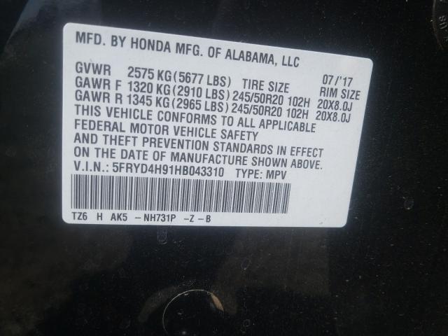 2017 ACURA MDX ADVANC 5FRYD4H91HB043310