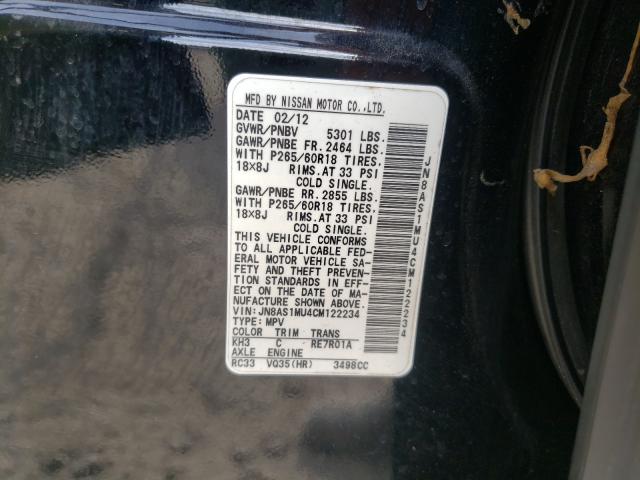 2012 INFINITI FX35 JN8AS1MU4CM122234