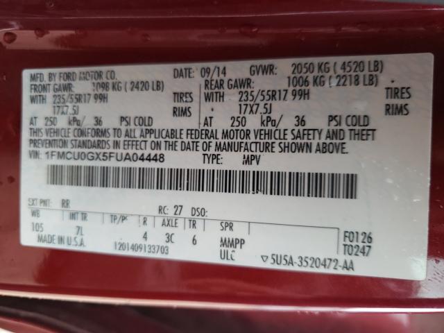 2015 FORD ESCAPE SE 1FMCU0GX5FUA04448