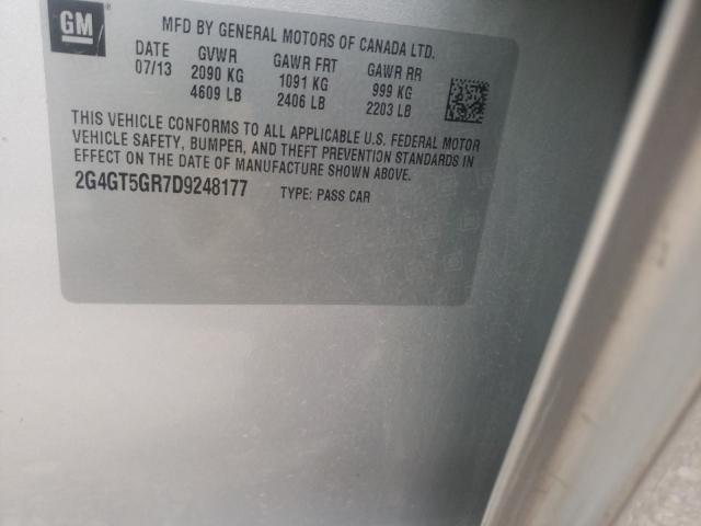 2013 BUICK REGAL PREM 2G4GT5GR7D9248177