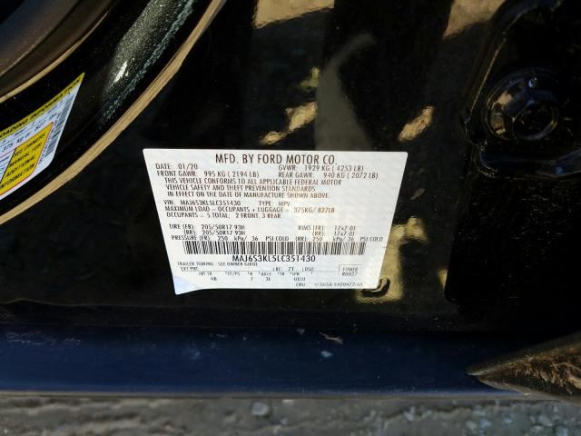 2020 FORD ECOSPORT T MAJ6S3KL5LC351430