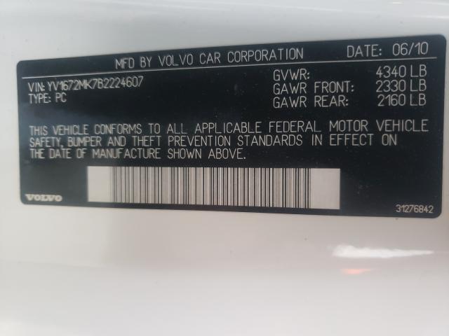 2011 VOLVO C30 T5 YV1672MK7B2224607