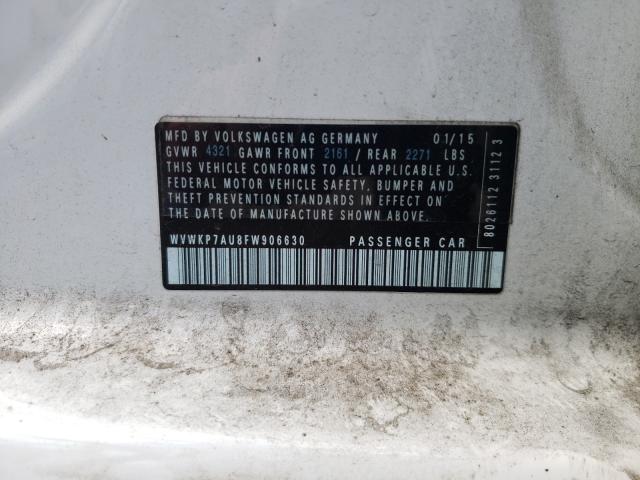 2015 VOLKSWAGEN E-GOLF LIM WVWKP7AU8FW906630