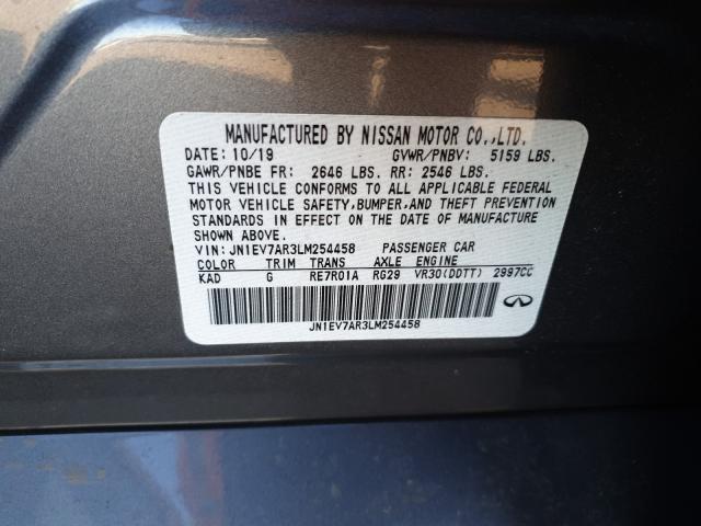 2020 INFINITI Q50 PURE JN1EV7AR3LM254458