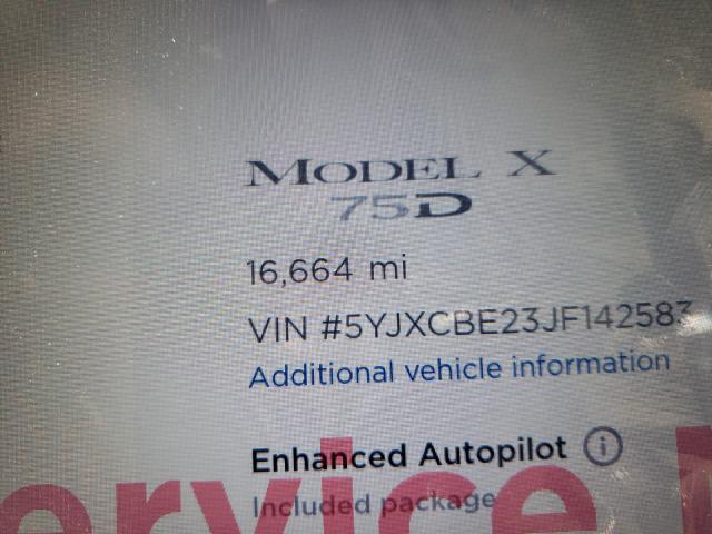 2018 TESLA MODEL X 5YJXCBE23JF142583