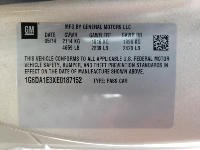 2014 CADILLAC CTS 1G6DA1E3XE0187152