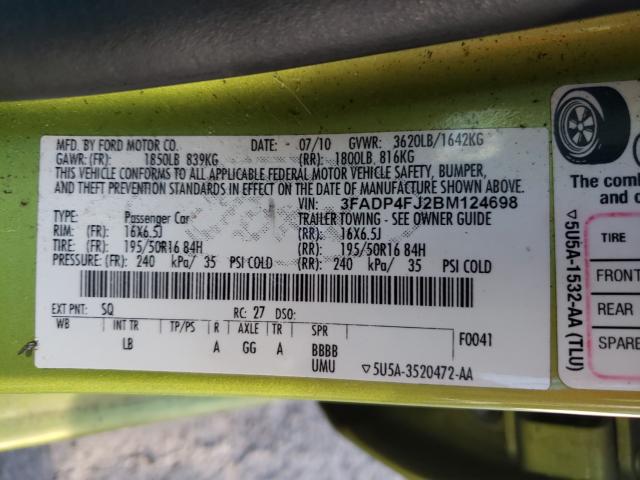 2011 FORD FIESTA SES 3FADP4FJ2BM124698
