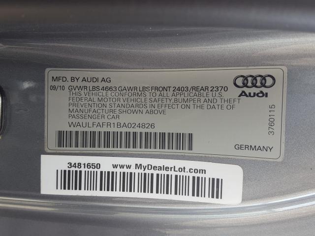 2011 AUDI A5 PREMIUM WAULFAFR1BA024826