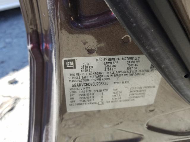 2012 BUICK ENCLAVE 5GAKVCED7CJ298330
