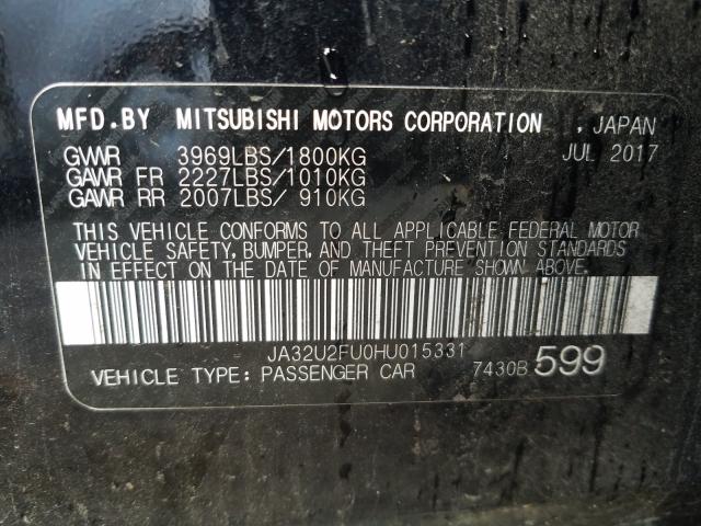 2017 MITSUBISHI LANCER ES JA32U2FU0HU015331