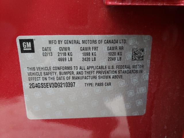 2013 BUICK REGAL PREM 2G4GS5EV3D9210397