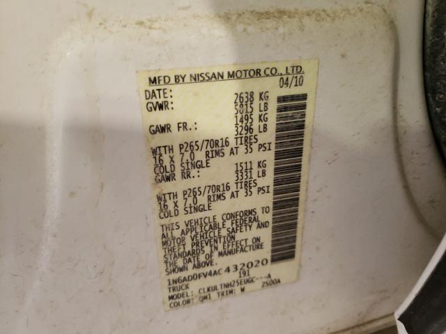 2010 NISSAN FRONTIER C 1N6AD0FV4AC432020