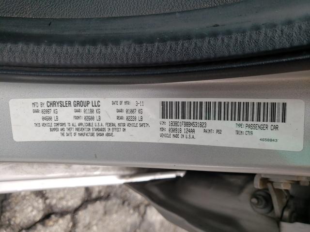 2011 DODGE AVENGER MA 1B3BD1FB8BN531823