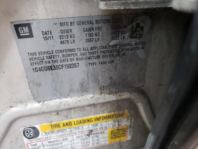 2012 BUICK LACROSSE P 1G4GD5E30CF192357