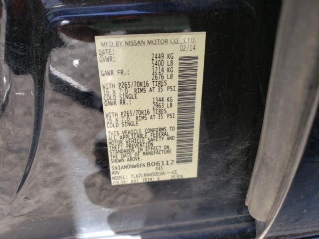2014 NISSAN XTERRA X 5N1AN0NW6EN806112