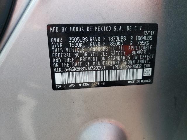 2018 HONDA FIT EX 3HGGK5H81JM728250