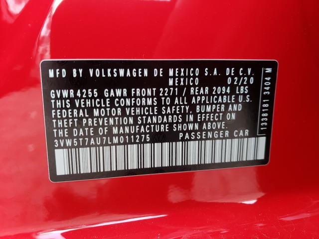 2020 VOLKSWAGEN GTI S 3VW5T7AU7LM011275