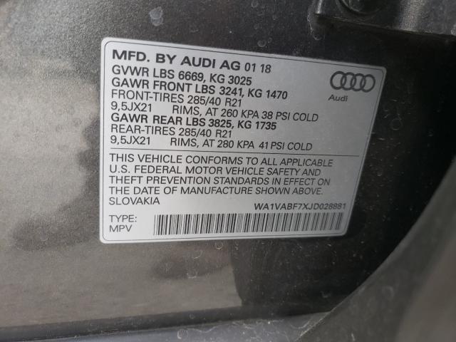 2018 AUDI Q7 PRESTIG WA1VABF7XJD028881