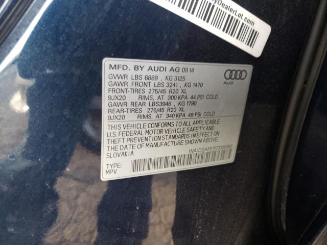 2015 AUDI Q7 PRESTIG WA1DGAFE1FD008383