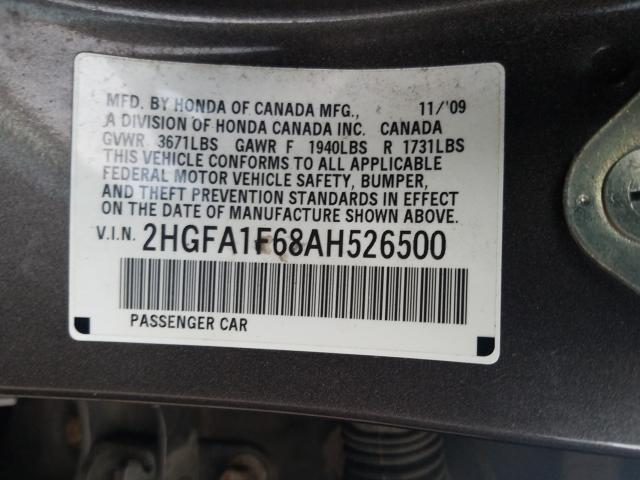 2010 HONDA CIVIC LX-S 2HGFA1F68AH526500