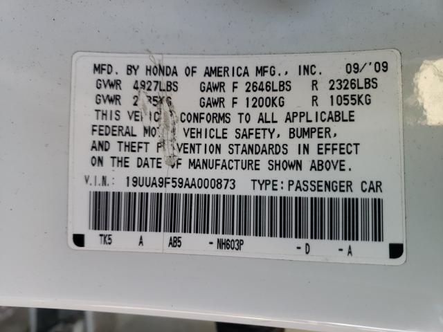 2010 ACURA TL 19UUA9F59AA000873