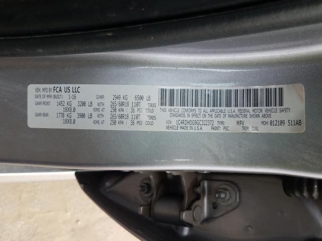 2016 DODGE DURANGO LI 1C4RDHDG9GC322372