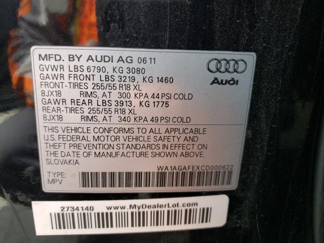 2012 AUDI Q7 PRESTIG WA1AGAFEXCD000622