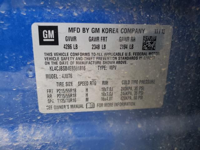2014 BUICK ENCORE CON KL4CJBSB4EB591816