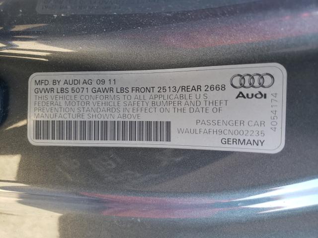 2012 AUDI A5 PREMIUM WAULFAFH9CN002235