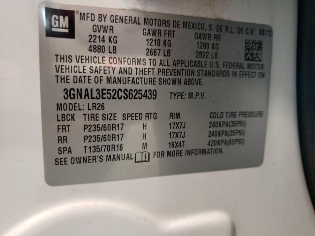 2012 CHEVROLET CAPTIVA SP 3GNAL3E52CS625439
