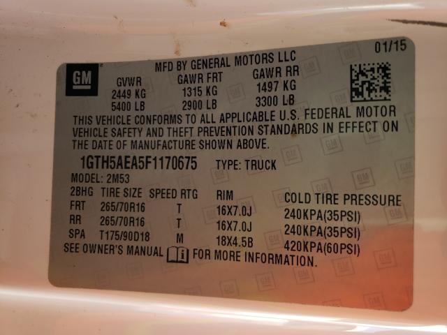 2015 GMC CANYON 1GTH5AEA5F1170675