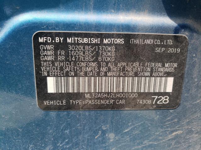 2020 MITSUBISHI MIRAGE LE ML32A5HJ2LH001000