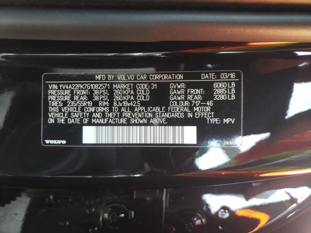 2016 VOLVO XC90 T6 YV4A22PK7G1082571