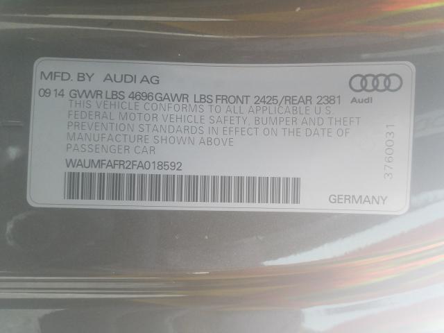 2015 AUDI A5 PREMIUM WAUMFAFR2FA018592