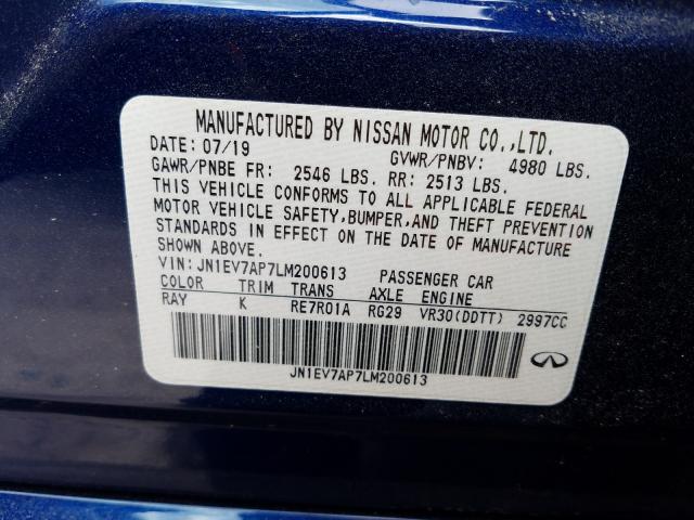 2020 INFINITI Q50 PURE JN1EV7AP7LM200613