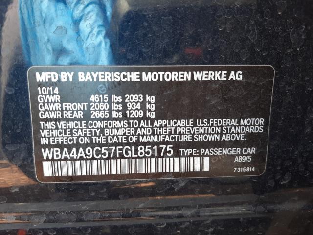 2015 BMW 428 I GRAN WBA4A9C57FGL85175