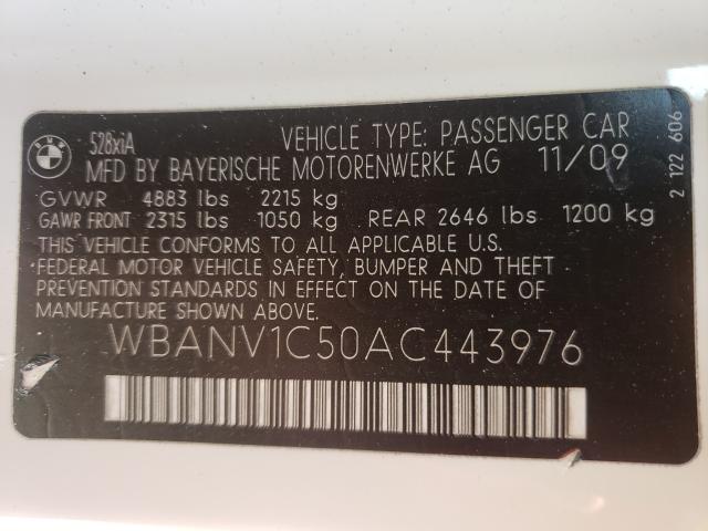 2010 BMW 528 XI WBANV1C50AC443976