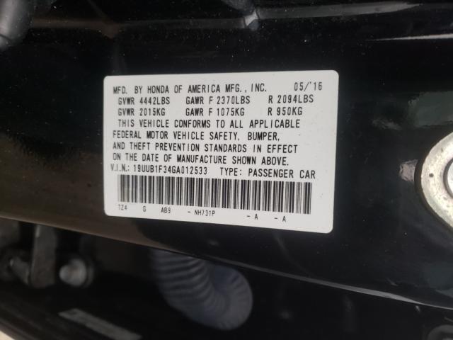2016 ACURA TLX 19UUB1F34GA012533