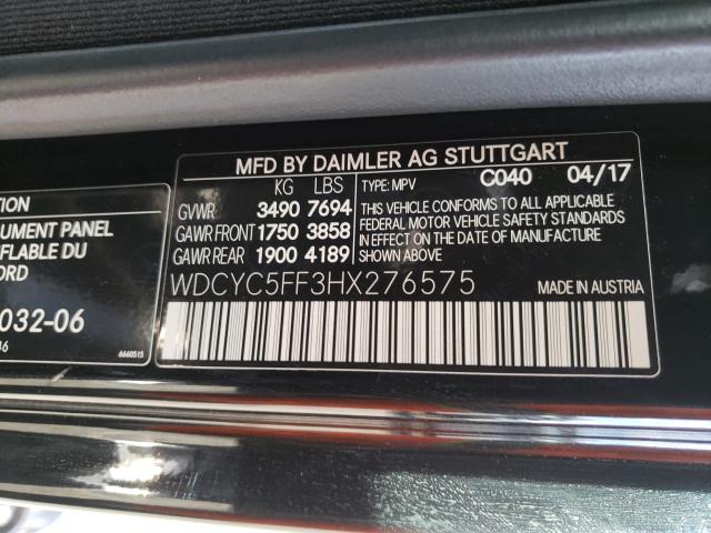 2017 MERCEDES-BENZ G 550 4X4 WDCYC5FF3HX276575