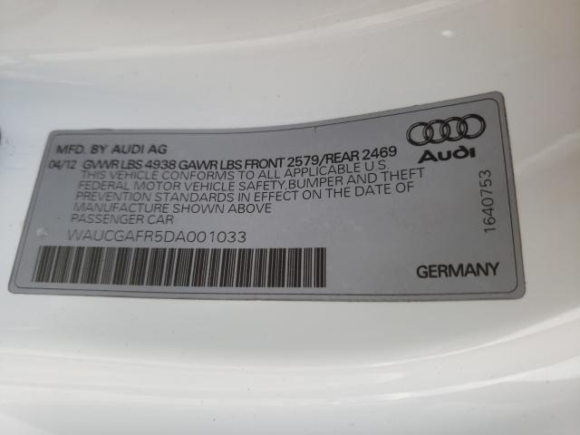 2013 AUDI S5 PREMIUM WAUCGAFR5DA001033