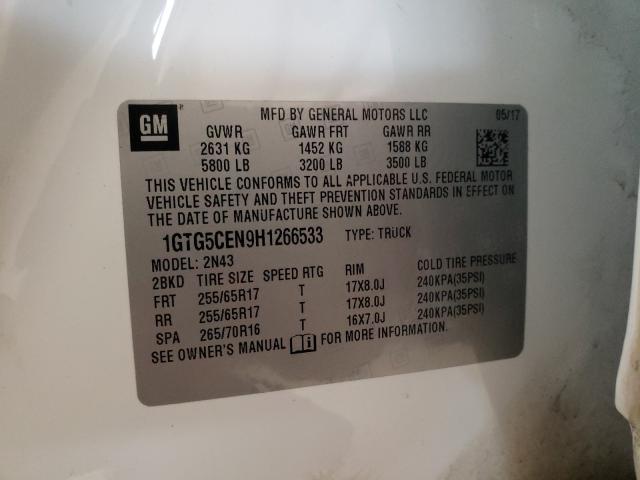 2017 GMC CANYON SLE 1GTG5CEN9H1266533