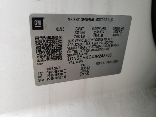 2018 CHEVROLET SUBURBAN C 1GNSCHKC4JR242705