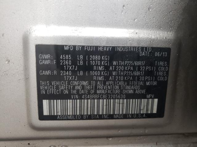 2014 SUBARU OUTBACK 4S4BRBFC8E3205630