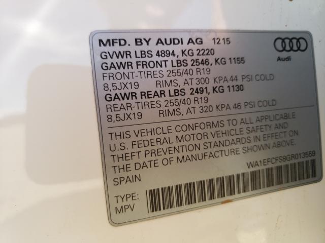 2016 AUDI Q3 PREMIUM WA1EFCFS8GR013559