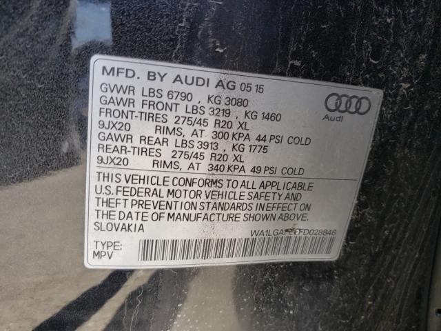 WA1LGAFE0FD028846 2015 AUDI Q7, photo no. 9