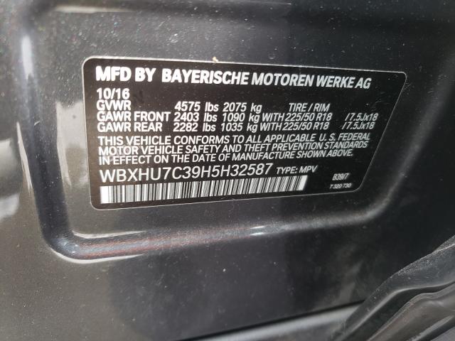 2017 BMW X1 SDRIVE2 WBXHU7C39H5H32587